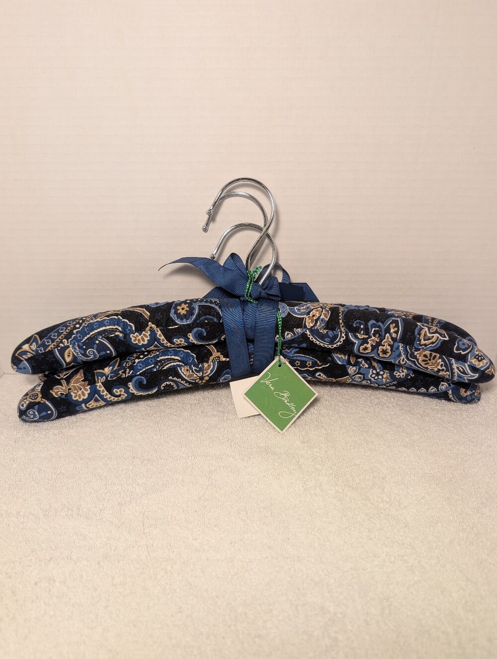 Vera Bradley "Windsor Navy" Padded Hangers Set Of 3. New With Tags.